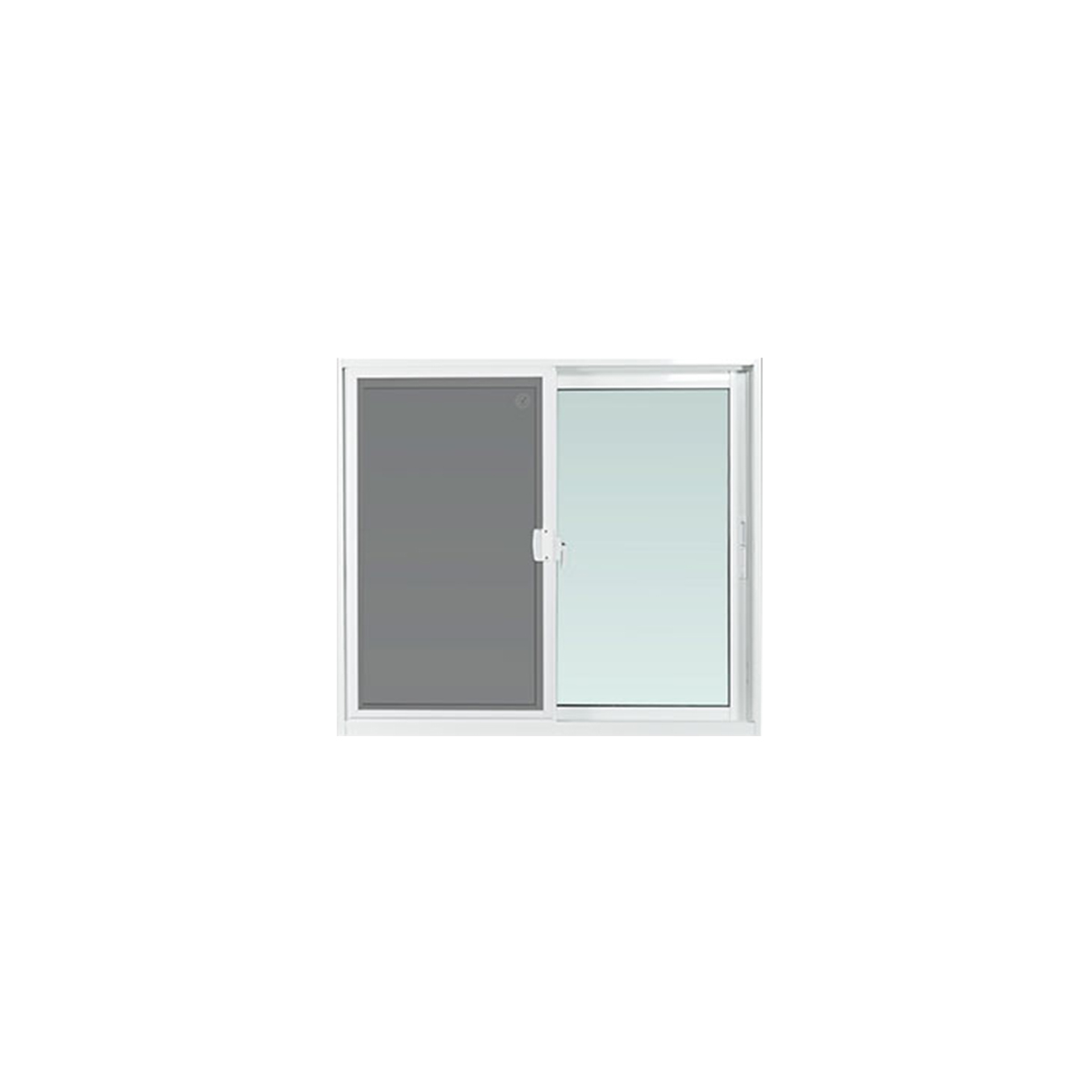 WindowAsia หน้าต่างอลูมิเนียม ECO บานเลื่อน สีขาว (มุ้ง) ขนาด 120x110