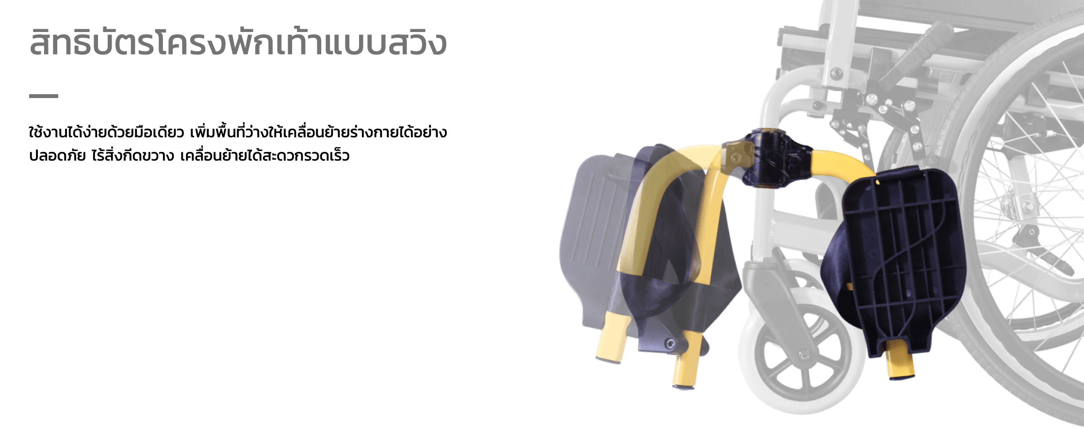 รถเข็นอลูมินัมอัลลอยด์โซม่า รุ่น SOMA 215 (SM-250.5) WheelChair SOMA 215 (SM-250.5) โครงพักเท้าสวิงได้ น้ำหนักเบา พกพาสะดวก กะทัดรัด ของแท้ รับประกันศูนย์ไทย 1 ปี