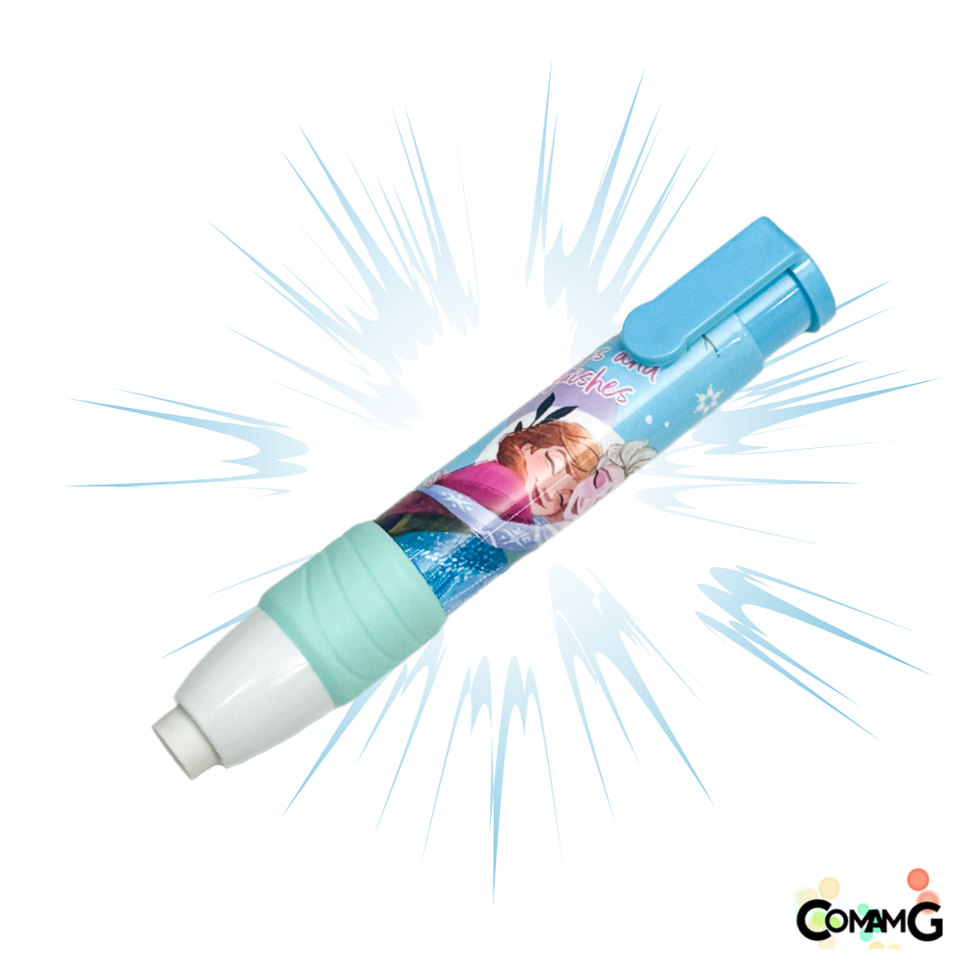 ยางลบแท่ง แบบด้ามกด ทรงดินสอด้ามยาว มียางรองนิ้ว ลายการ์ตูน พร้อมส่ง