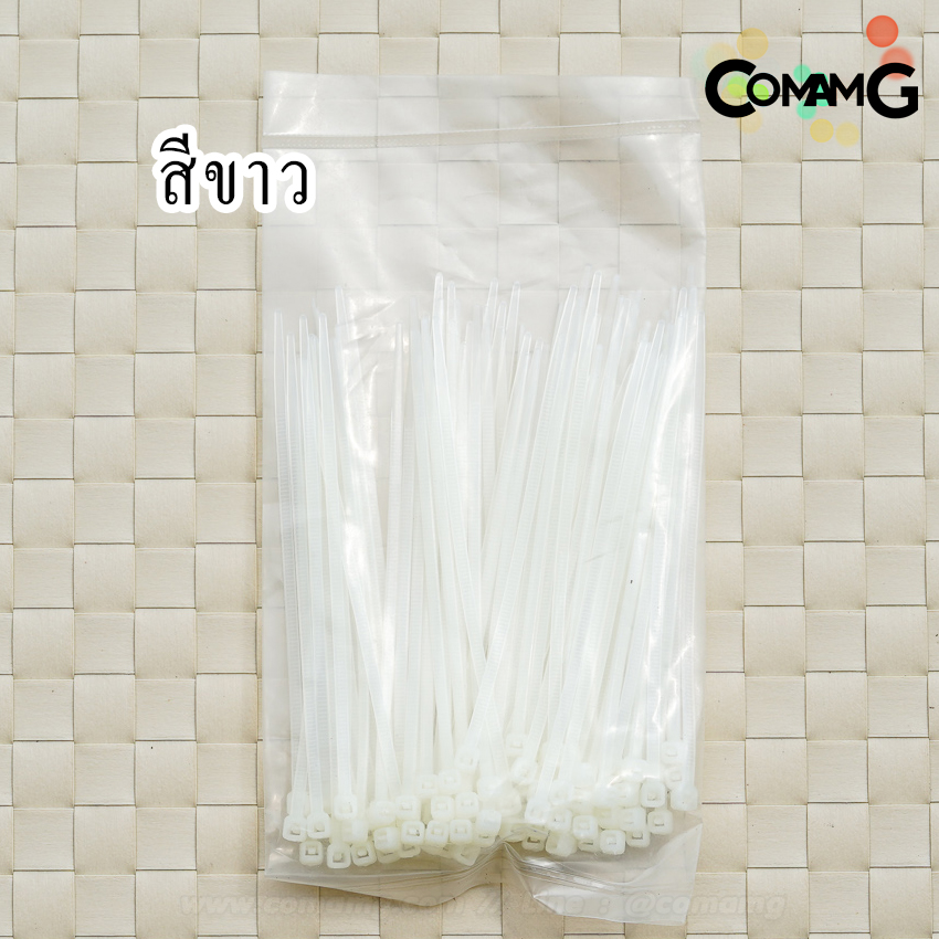 เคเบิ้ลไทด์ หนวดกุ้ง (Cable tie) สายรัดพลาสติก ขนาด3*100mm แพ็ค100เส้น