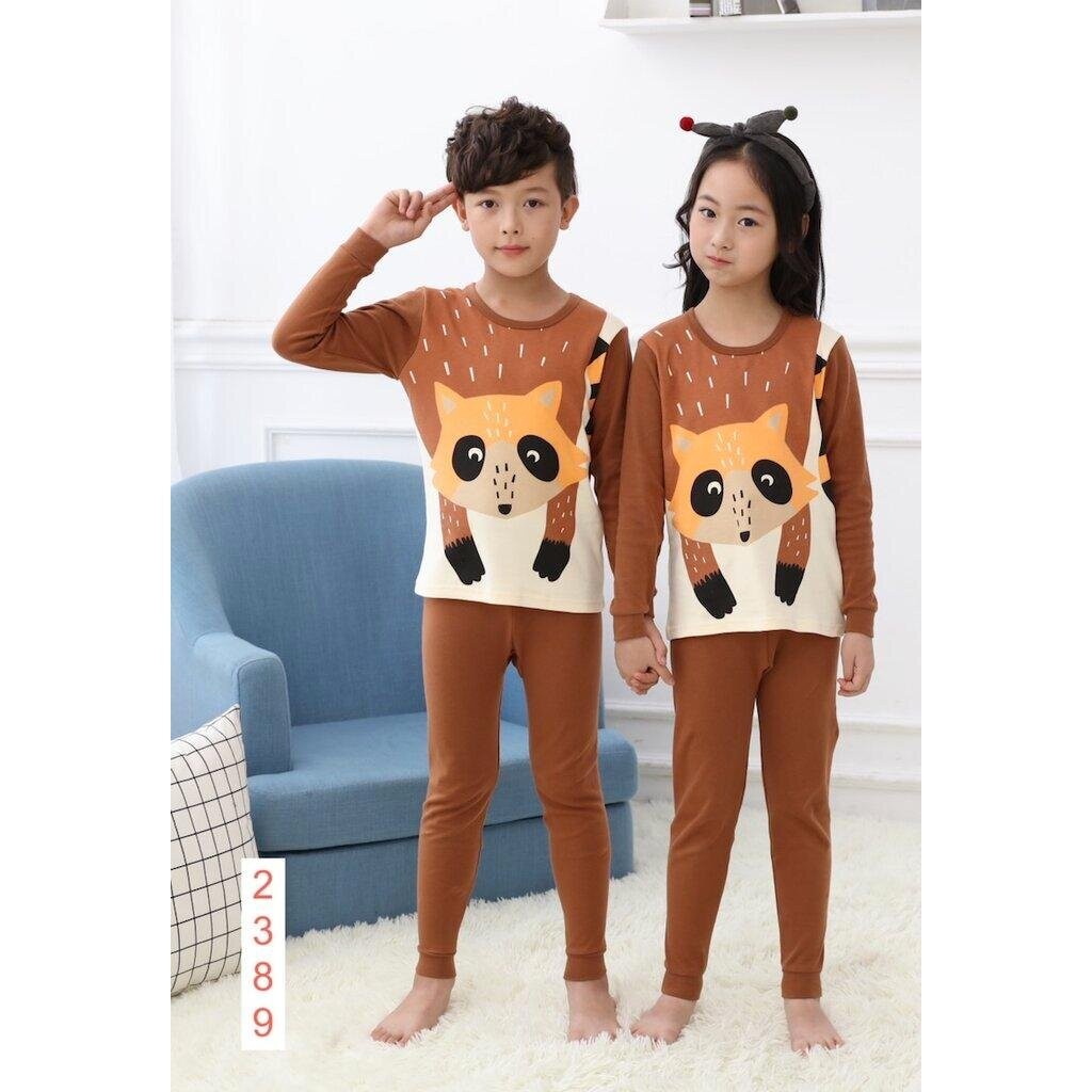 PB-3 ชุดนอนเด็กแขนยาวขายาว พร้อมส่ง 3-12 ขวบ