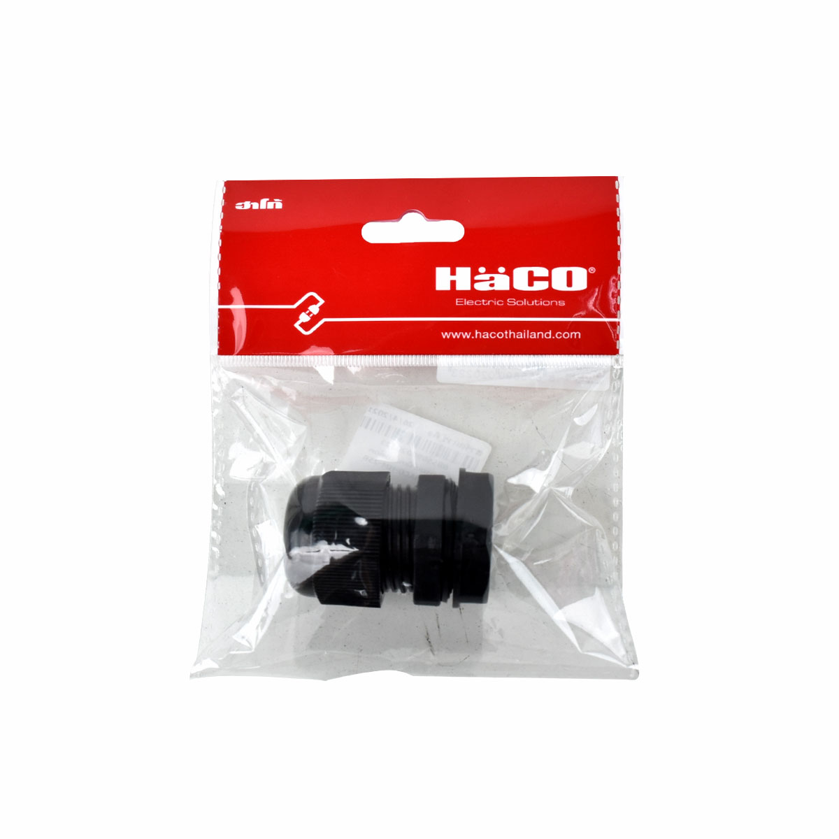 HACO เคเบิ้ลแกรนด์ มีเกลียวล็อค สีดำ M20 HM-20B