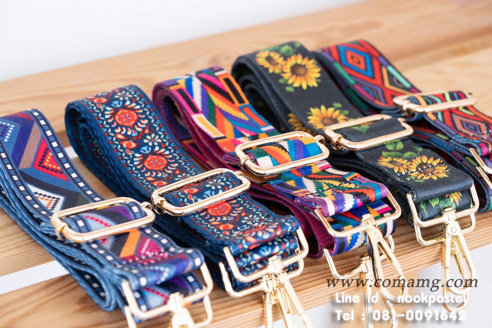 สายกระเป๋า สายผ้าลายแฟชั่น