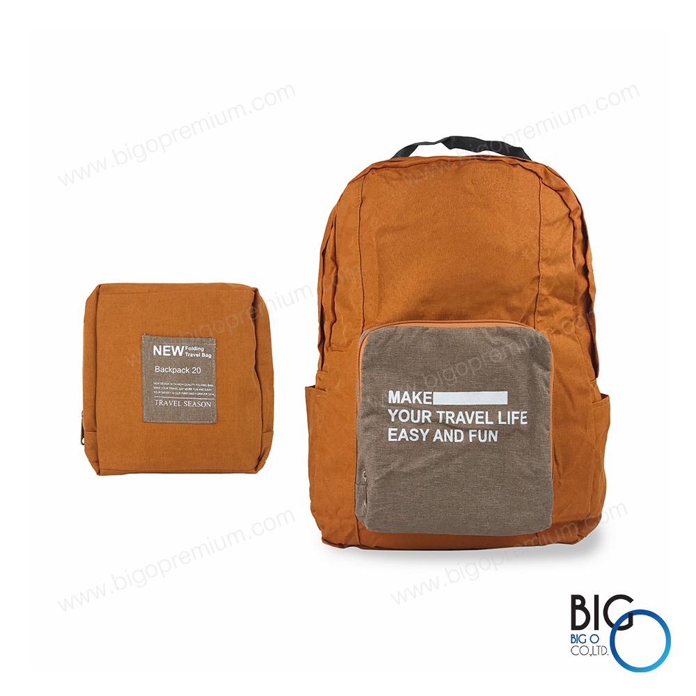 กระเป๋าเป้พับได้ ผ้าไนล่อน