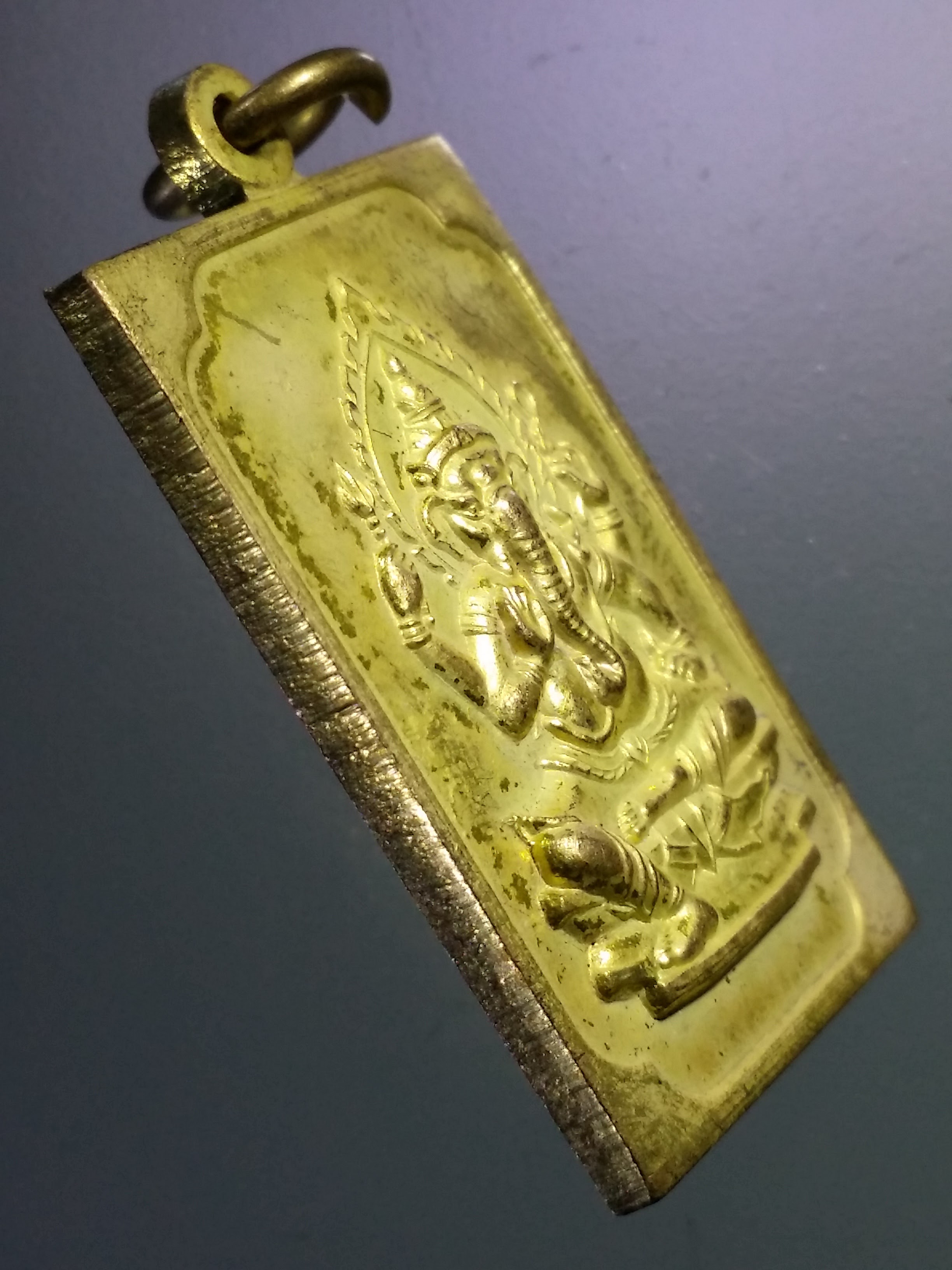 รหัสสินค้า เทพจีน - เทพฮินดู 115 เหรียญพระพิฆเณศวรเนื้อทองฝาบาตร สำนักสงฆ์ซับฟาน ทางขึ้นเขาใหญ่ จังหวัดปราจีนบุรี