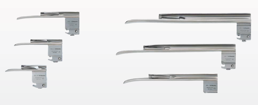 Miller Blade Fiber Optic (เฉพาะเบลด, แบบไม่หุ้มท่อนำแสง) Riester, Germany