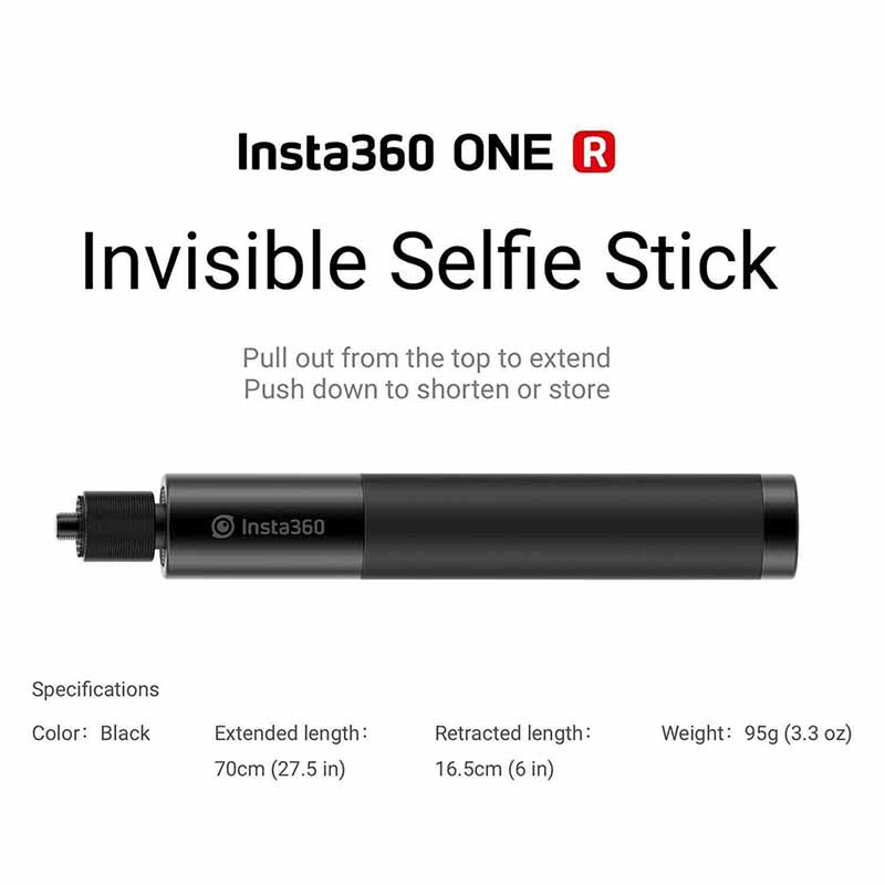 (ใส่โค้ด AQUAINS03)(ลด 100) Insta360 Invisible Selfie Stick 70 cm For Insta360 Go 2, One X2, One R, One X ของแท้
