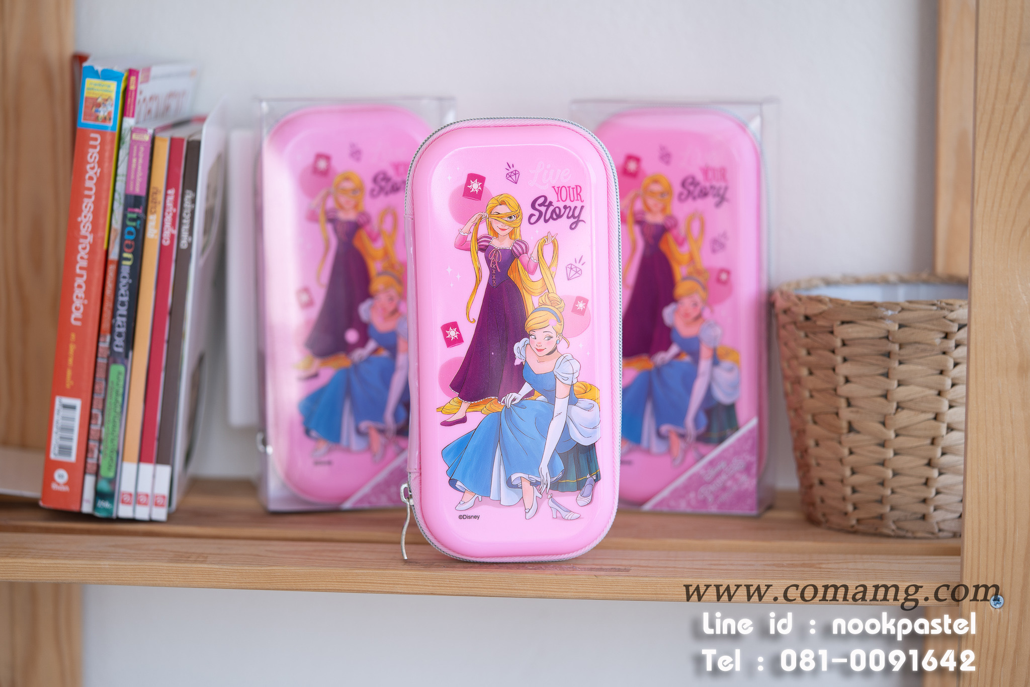 กล่องดินสอเจ้าหญิงซิลเดอเลล่า&ราพันเชล สีชมพู รุ่นซิปรอบ ลิขสิทธิ์แท้