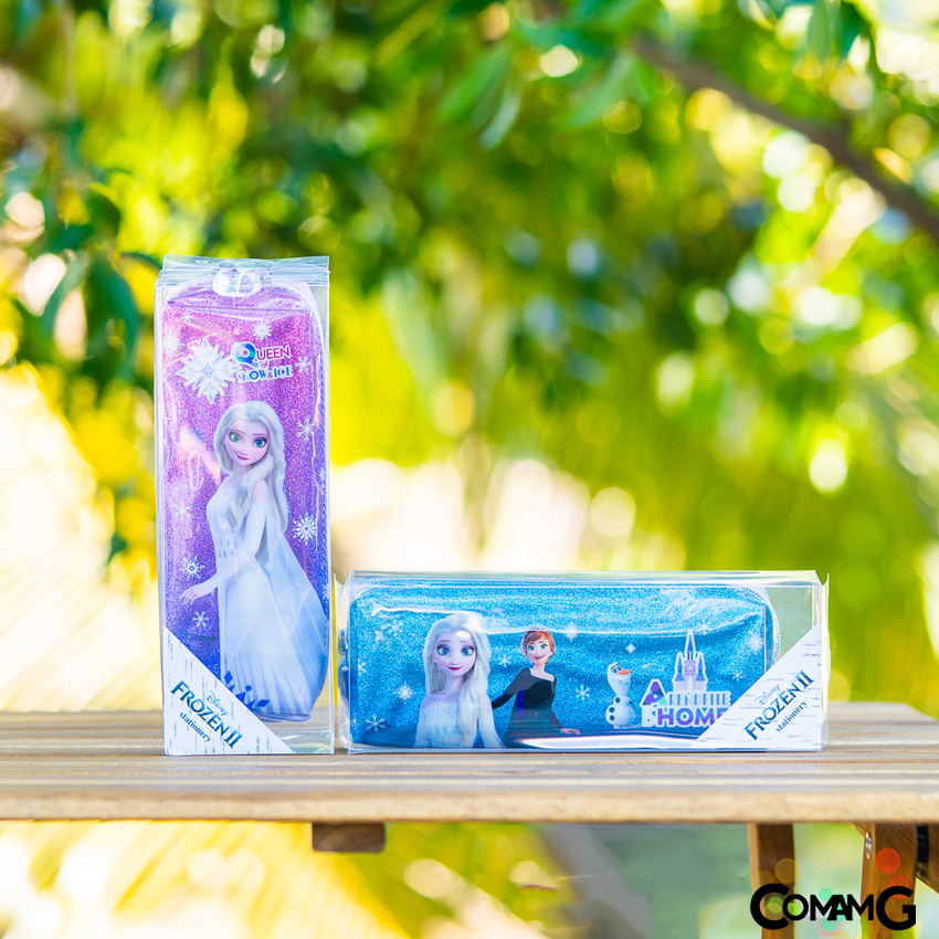 กระเป๋าดินสอเอลซ่า&อันนา หนังแก้วกากเพรช ทรงลูกเต๋าเล็ก