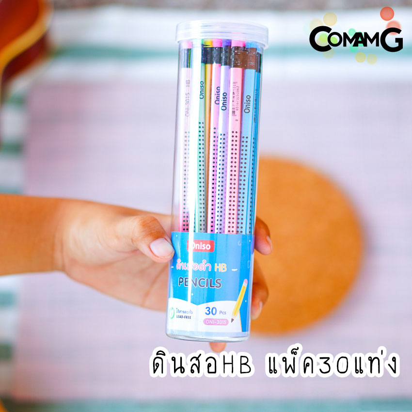 ดินสอไม้ ดินสอดำ ดินสอหัวยางลบ 2BและHB พร้อมส่ง