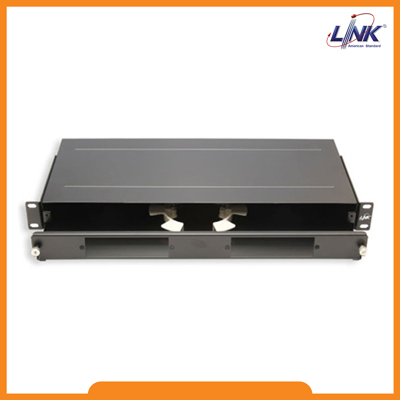 UF-2010 Fiber Optic Distribution Unit (FDU) 6-24F (2 Snap-In) Rack Mount Slide, 1U Depth 19 cm. Unload