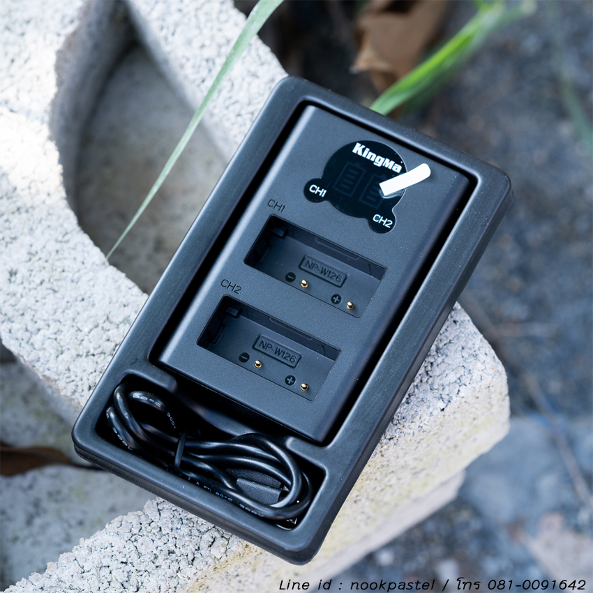 KingMa แท่นชาร์จFuji NP-W126 มีจอLCDแสดงค่าสถานะ