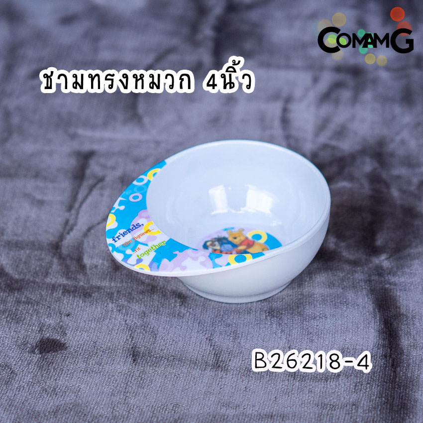 pooh jigsaws ช้อนส้อมเด็ก จาน ชาม แก้วน้ำเมลามีน ชุดเซ็ตอุปกรณ์ทานอาหารสำหรับเด็กลายหมีพูห์ จิ๊กซอว์ ลิขสิทธิ์แท้ ฟลาวเวอร์แวร์(Flower ware)