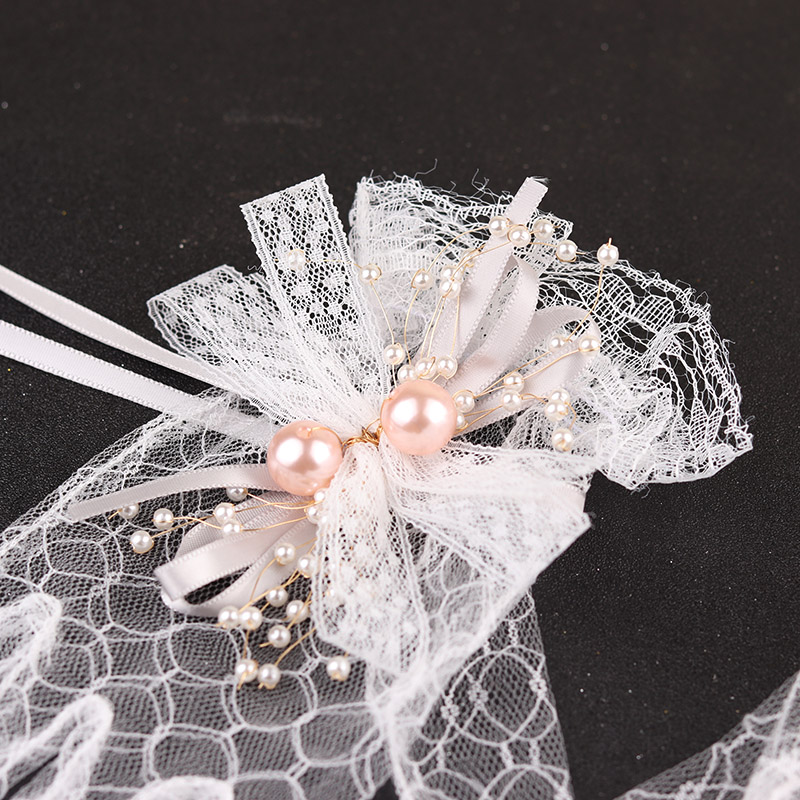 GL1130- พร้อมส่งจากไทย ถุงมือออกงานสีขาว ประดับมุก ถุงมือเจ้าสาวสุดหรู สวยหวาน ใช้ได้ตั้งแต่เด็กโต หรือผู้ใหญ่