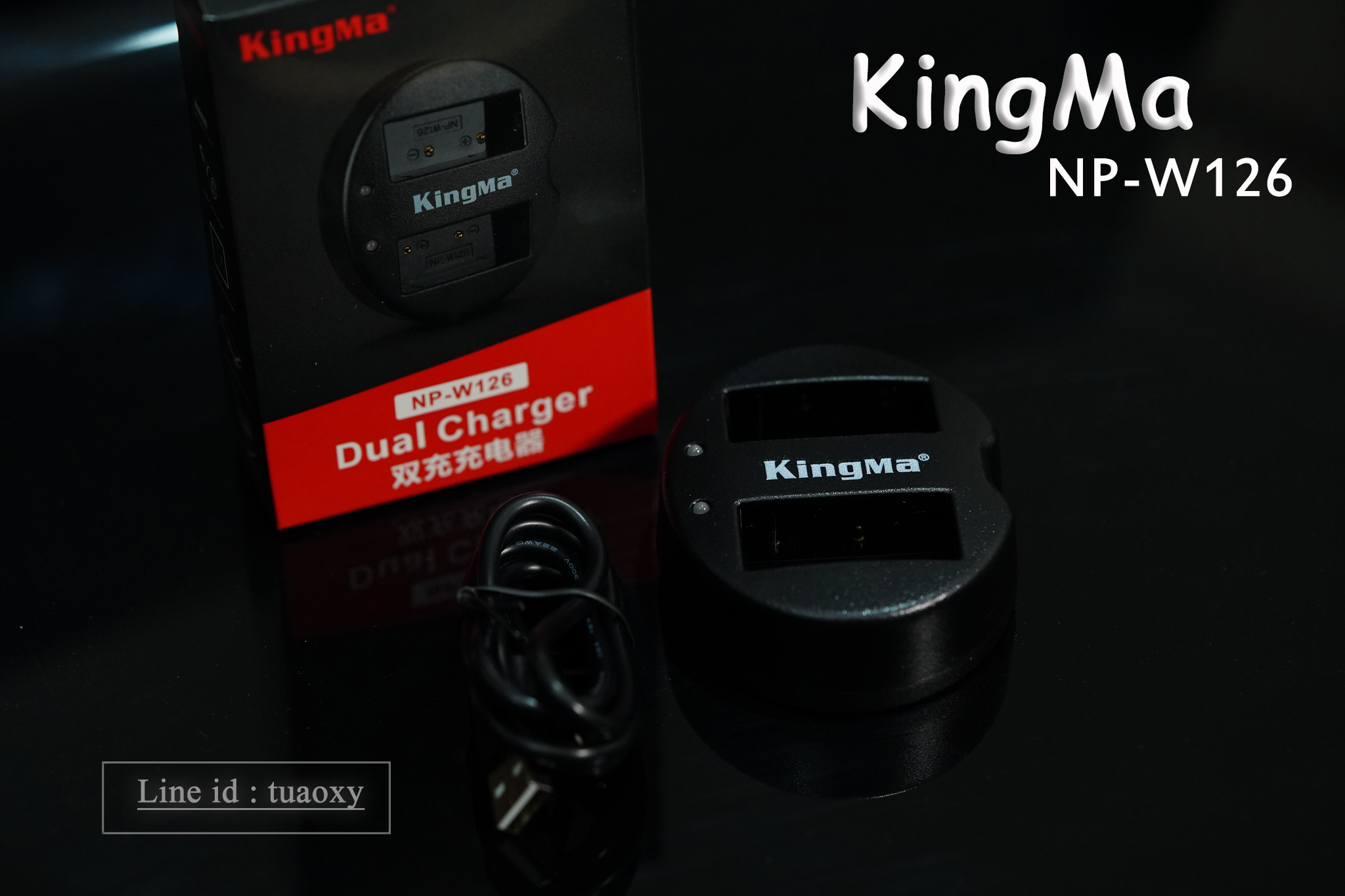 Kingma แท่นชาร์จแบตFuji NP-W126 สำหรับกล้องFujiFilm ใช้ได้ทั้งW126 และW126S