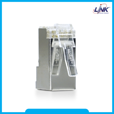 US-1004 : Shield CAT 6 RJ45 PLUG 2 layer with per-insert bar