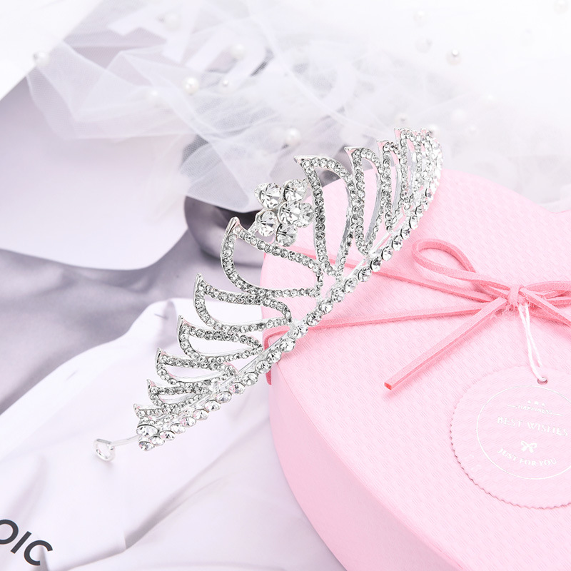 As23161 พร้อมส่งจากไทย มงกุฎเพชร สีขาว แวววาว สวยหรูดูดี เหมือนแบบ