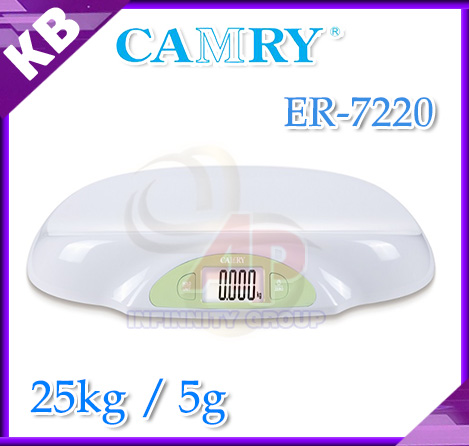เครื่องชั่งน้ำหนักเด็กทารก เครื่องชั่งเด็กอ่อน พิกัด 25kg ค่าละเอียด 5g เครื่องชั่งดิจิตอล ตาชั่ง ยี่ห้อ CAMRY รุ่น ER-7220