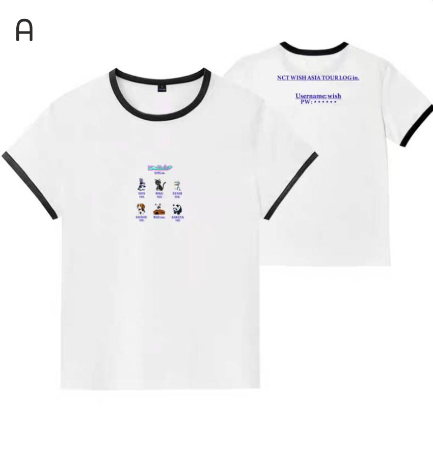 เสื้อยืด NCT WISH : 2025 ASIA TOUR LOG in