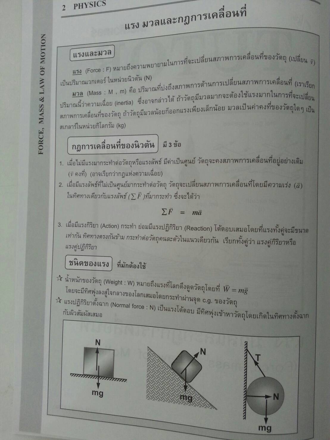แรง มวลและกฎการเคลื่อนที่ ของ The tutor