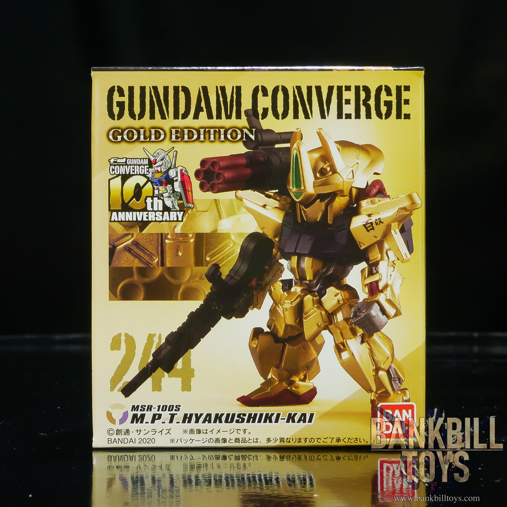 กันดั้ม Bandai Candy Toy FW Gundam Converge Gold Edition No.244 MSR-00100S Hyaku Shiki Kai Mass Production Type