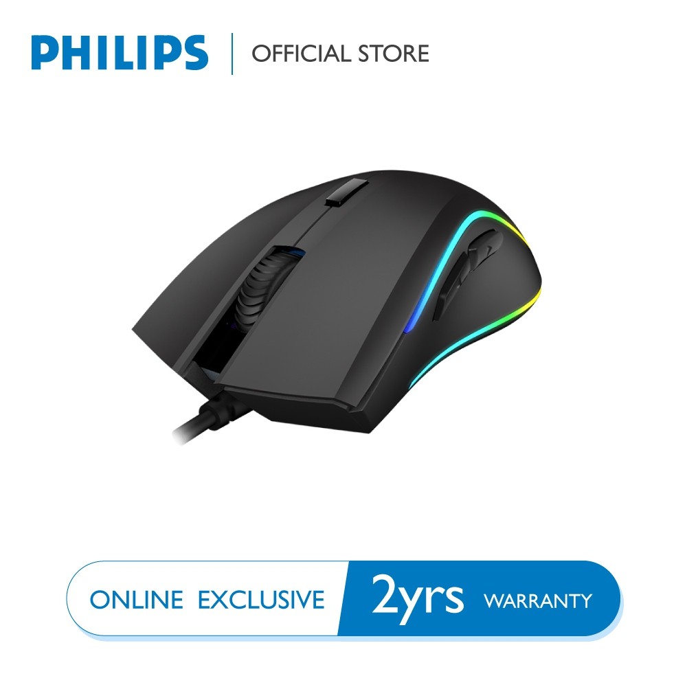 เมาส์เกมมิ่ง Philips SPK9403B 7D RGB ปรับDPIได้