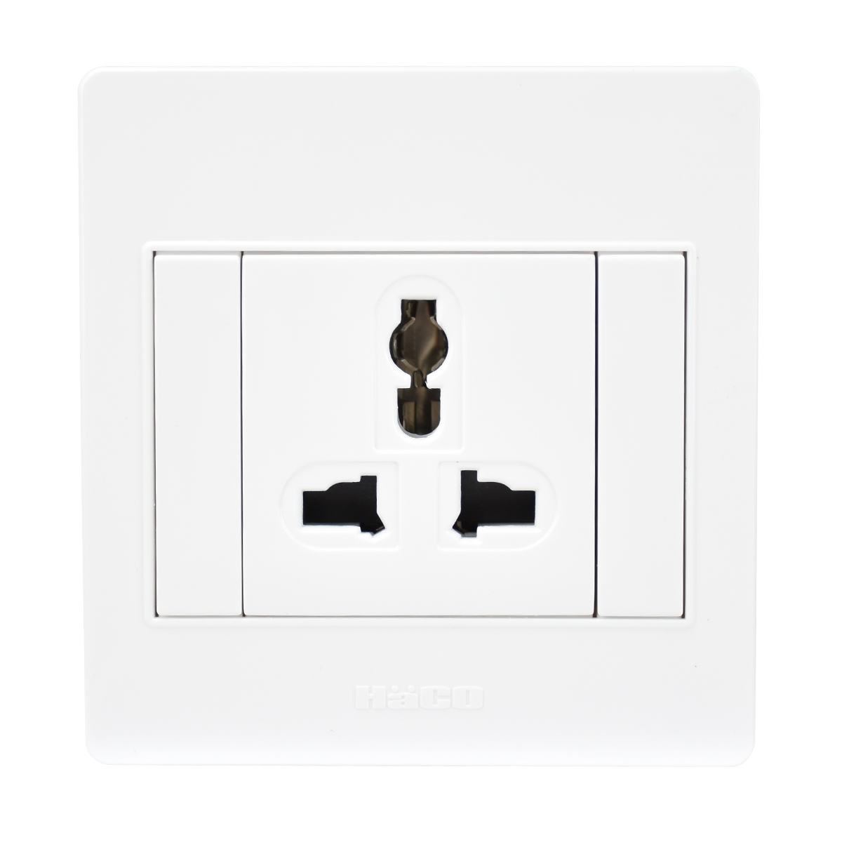 HACO เต้ารับสากล 3ขา 1ช่อง 10A 250V M3N-U10