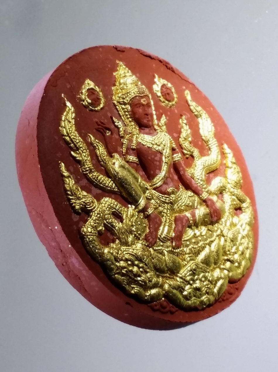 รหัสสินค้า จตุคามรามเทพ 750 พระเทวราชโพธิสัตว์จตุคามรามเทพ - พระพิฆเณศวรเทพเจ้าแห่งความสำเร็จ เนื้อว่านแดงปัดทอง รุ่น อภิมหาสมบัติวัดโคกเนียน จังหวัดพัทลุง วิทยาลัยช่างศิลป์นครศรีธรรมราช สร้างปี 2550