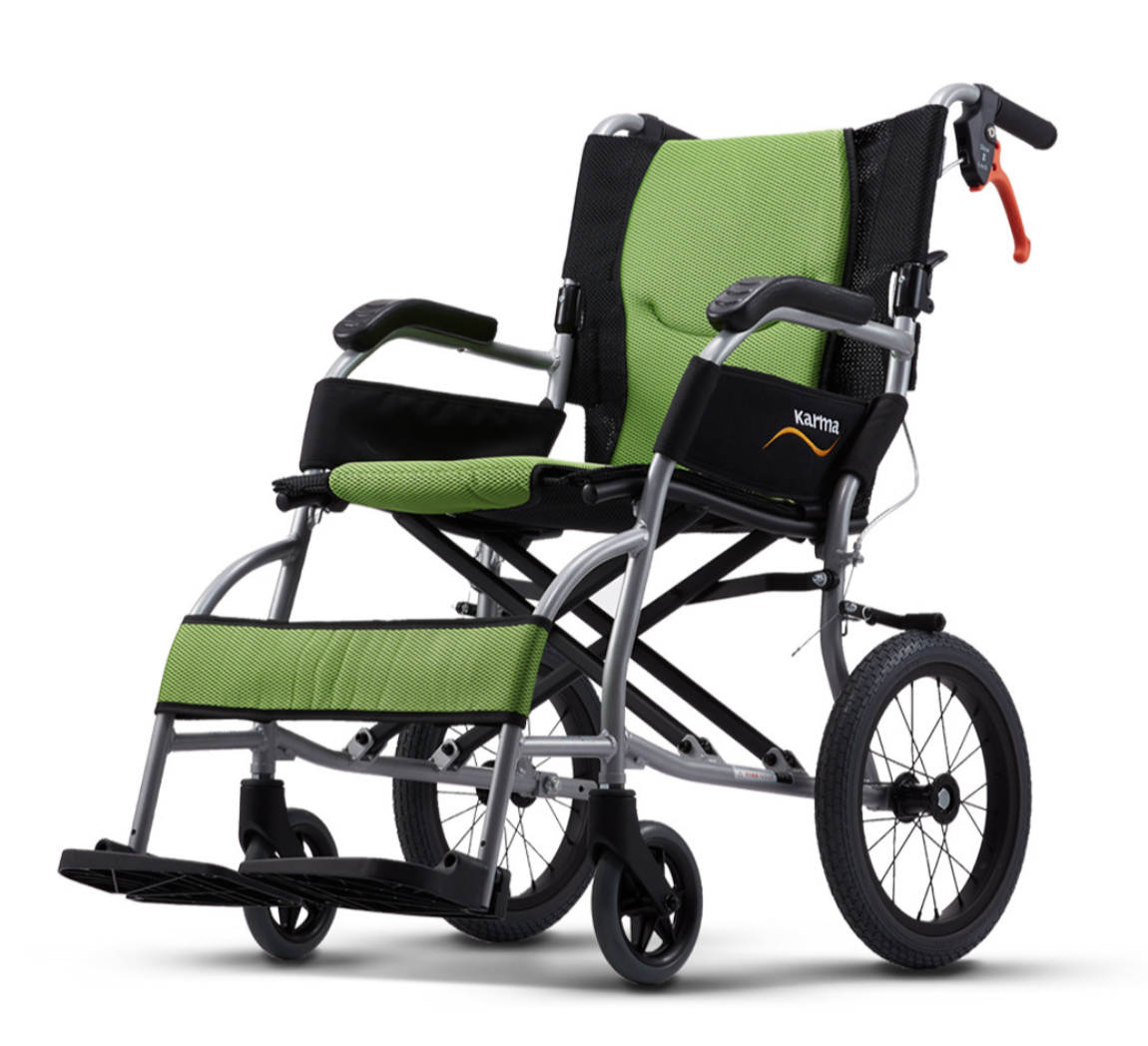 รถเข็นวีลแชร์น้ำหนักเบา พับได้ อลูมินัมอัลลอยด์คาร์ม่า รุ่น Ergo Lite (WheelChair KARMA Ergo Lite) น้ำหนักเบาเพียง 8.5 กก. เบากว่าทุกรุ่นของคาร์ม่า เหมาะสำหรับเดินทาง (รุ่นยอดนิยม)