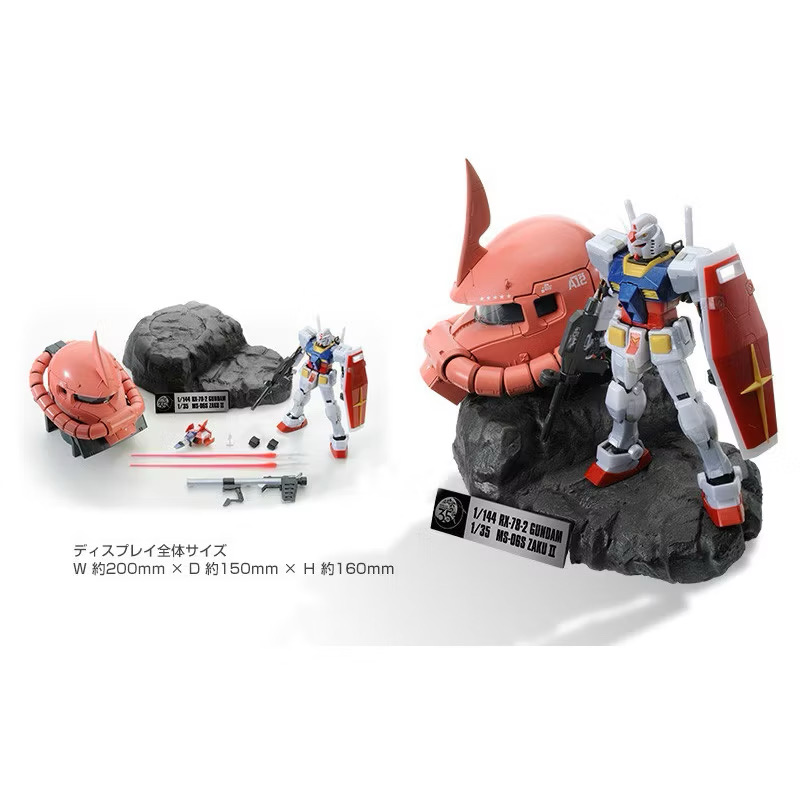 1/144 RX-78-2 Gundam & 1/35 MS-06S Char’s Zaku II Head [Premium Ver]