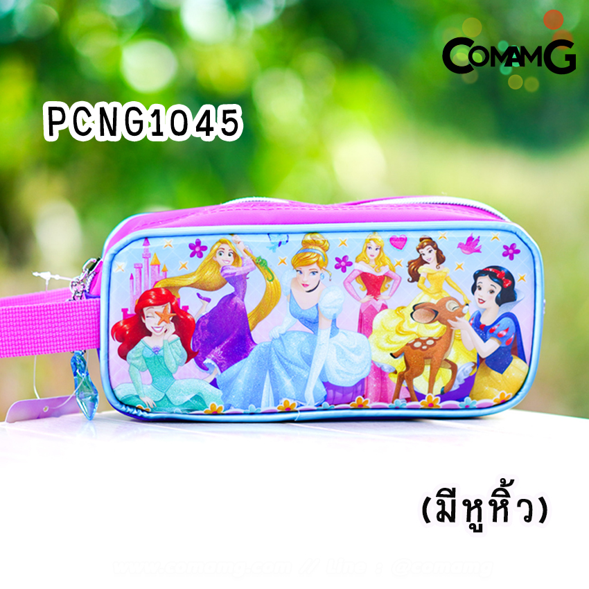 กระเป๋าดินสอ เครื่องเขียน ลายการ์ตูนเจ้าหญิงดิสนีย์ คาร์ แบทแมน โซเฟีย มิกกี้เมาส์ ทรงสี่เหลี่ยมผืนผ้า ลิขสิทธิ์แท้