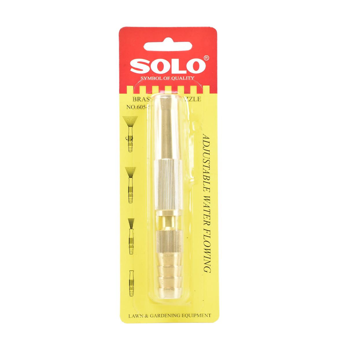 หัวฉีดน้ำแบบตรงข้อต่อในตัวโซโล 605-5"