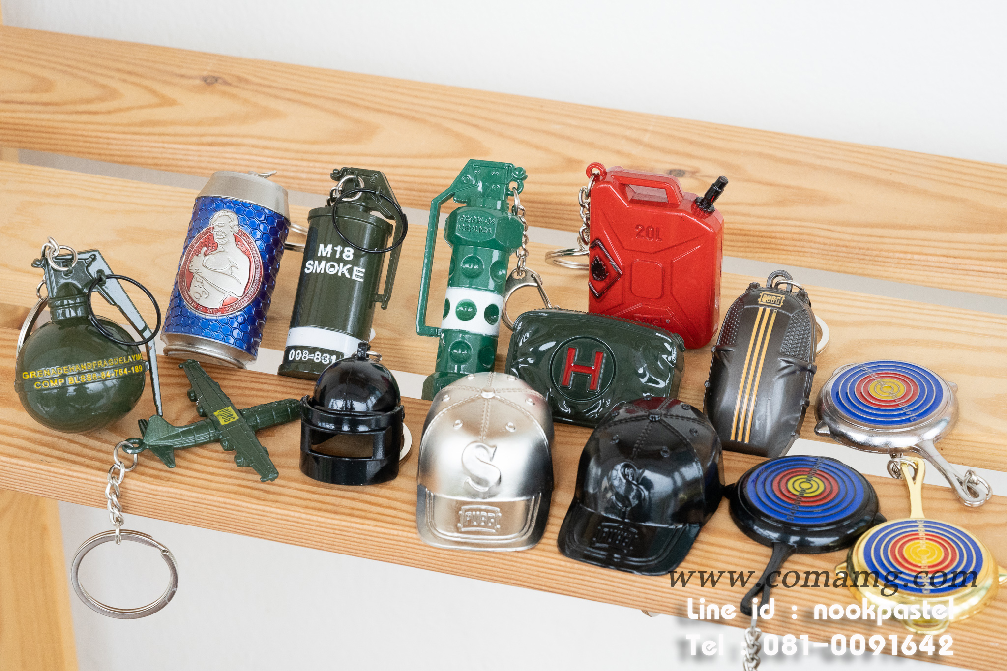 พวงกุญแจPUBG พวงกุญแจเท่ โลหะ