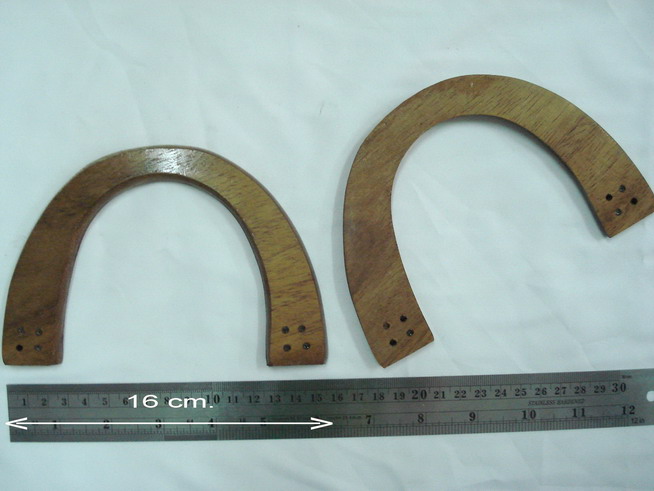 "หมด" หูกระเป๋าไม้ ขนาดเล็ก สีน้ำตาลอ่อน Wooden Bag Handle (Small) - Light Brown