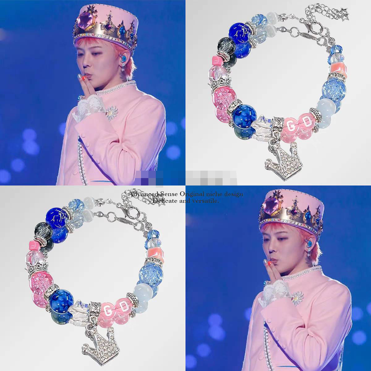 สร้อยข้อมือ สร้อยลูกปัดคาแรคเตอร์ : GD G-DRAGON