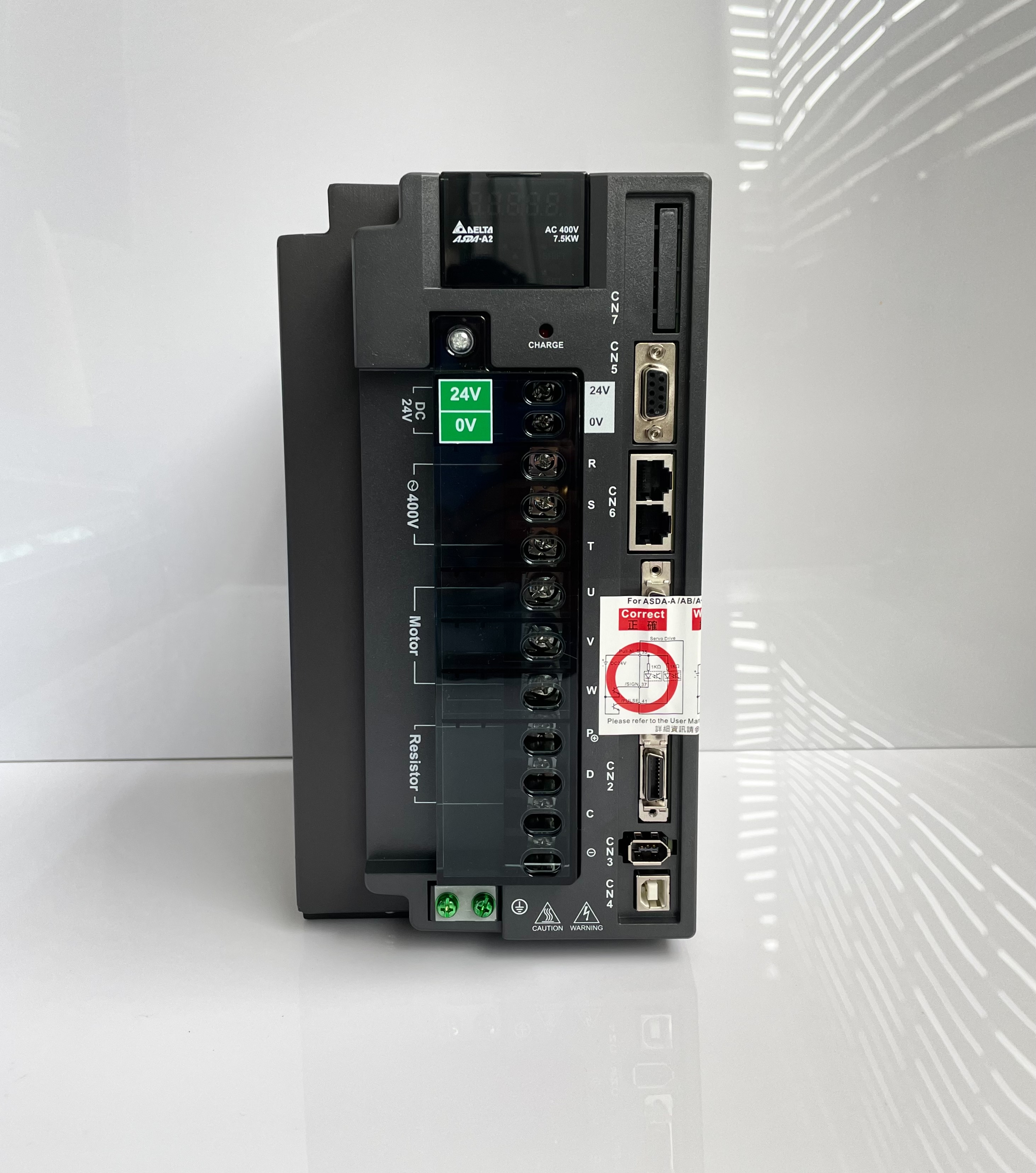 Delta AC Servo Drive ASD-A2-7543-M 7.5KW drive, 400V 3-phase, close loop, 6 DI extends, Gantry, Electronic-cam