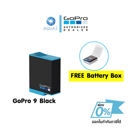 GoPro 10 / 9 Battery x 2 แบตเตอร์รี่ x 2 ของโกโปรแท้ ประกันศูนย์ 1 ปี
