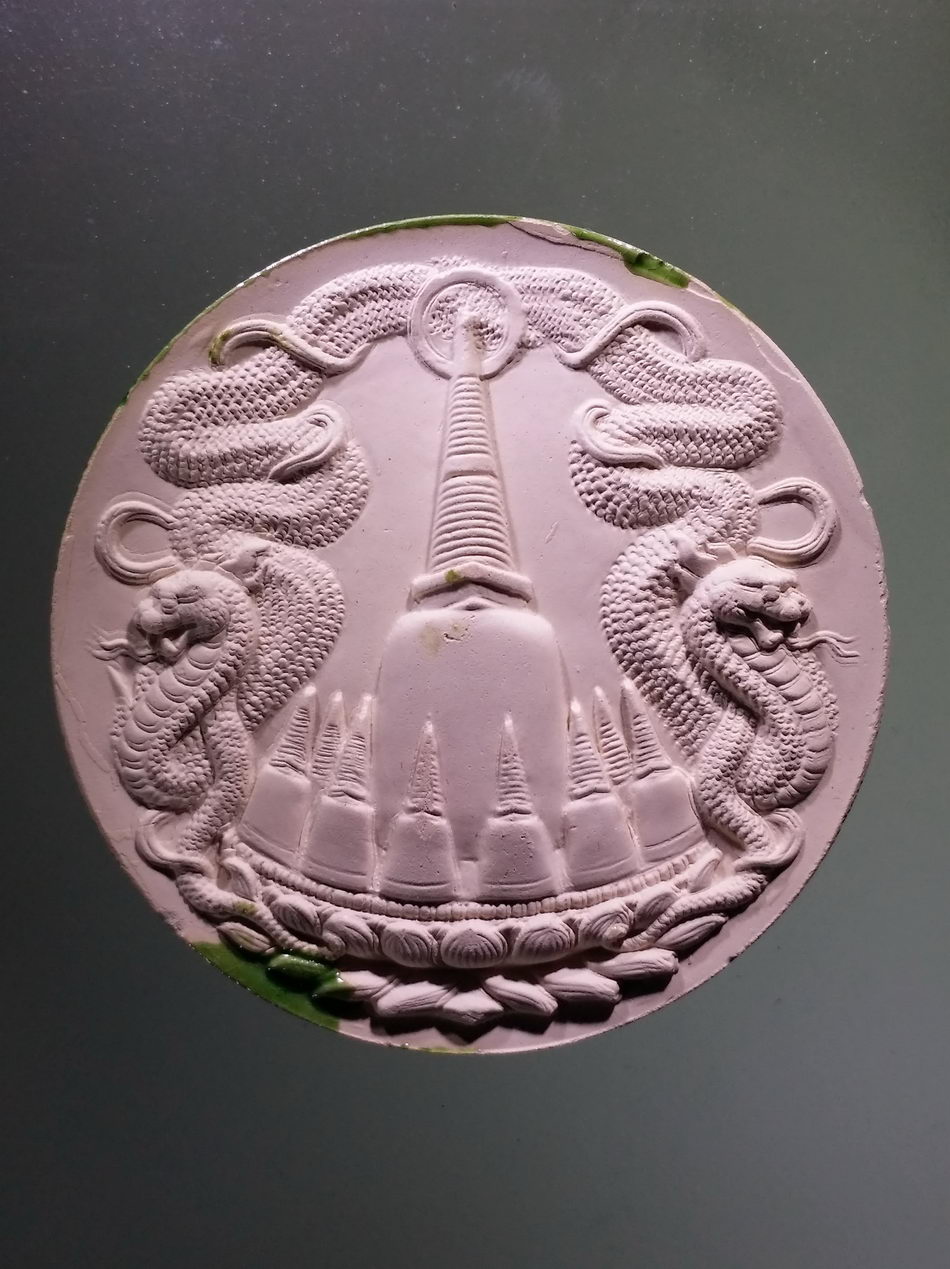 รหัสสินค้า จตุคามรามเทพ 064 พระเทวราชโพธิสัตว์จตุคามรามเทพ รุ่นเฉลิมราชจอมราชันย์ (โคตรเศรษฐียุค 8) เนื้อกระเบื้องเคลือบเขียว