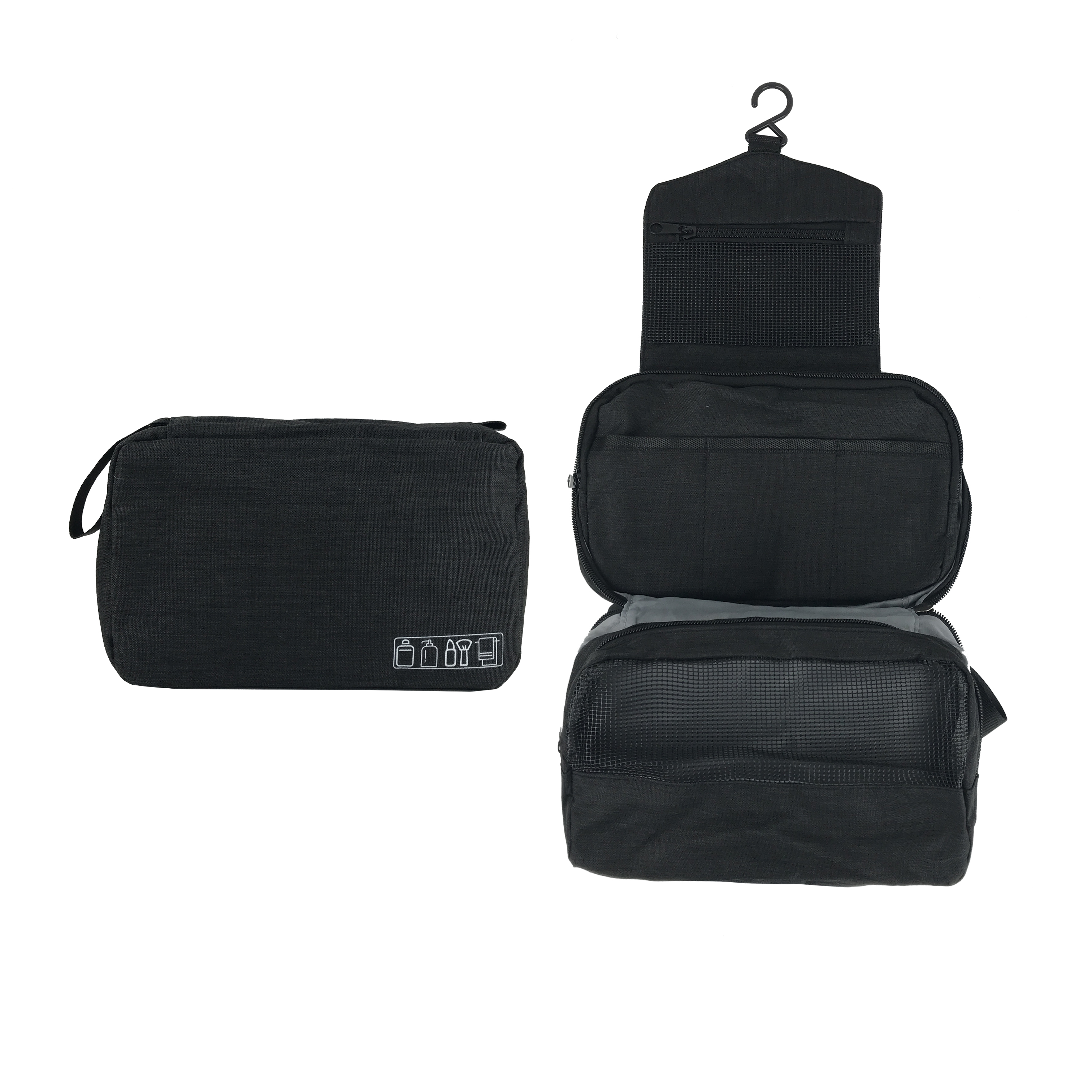 กระเป๋าจัดระเบียบพรีเมี่ยม ใส่อุปกรณ์อาบน้ำ พับเก็บได้ 3 ชั้น