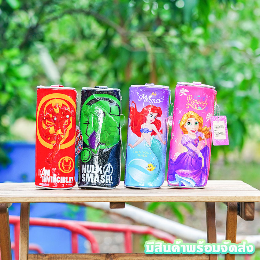 กระเป๋าดินสอ ทรงกระบอก PVC ลายการ์ตูน อเวนเจอร์ส เจ้าหญิง เบนเทน Frozen ลิขสิทธิ์แท้ พร้อมส่ง