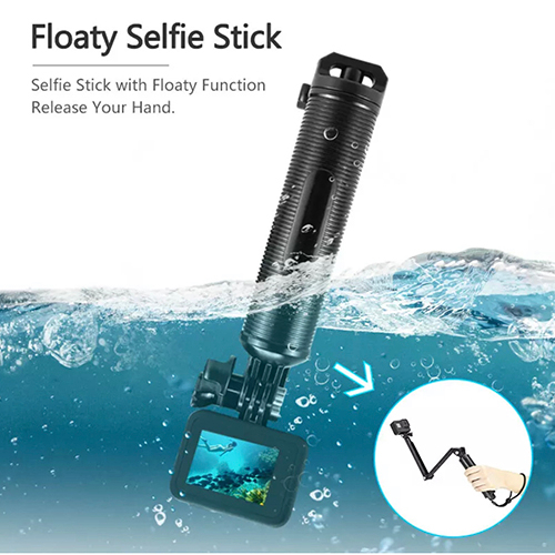 Telesin 3 Way Monopod Grip Selfie Stick for GoPro / Insta360 / DJI / SJCAM / Xiaomi / Action camera