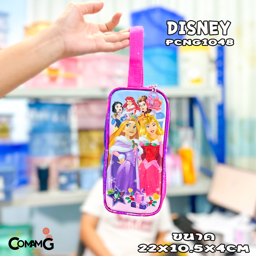 กระเป๋าดินสอ เครื่องเขียน ลายการ์ตูนเจ้าหญิงดิสนีย์ คาร์ แบทแมน โซเฟีย มิกกี้เมาส์ ทรงสี่เหลี่ยมผืนผ้า ลิขสิทธิ์แท้