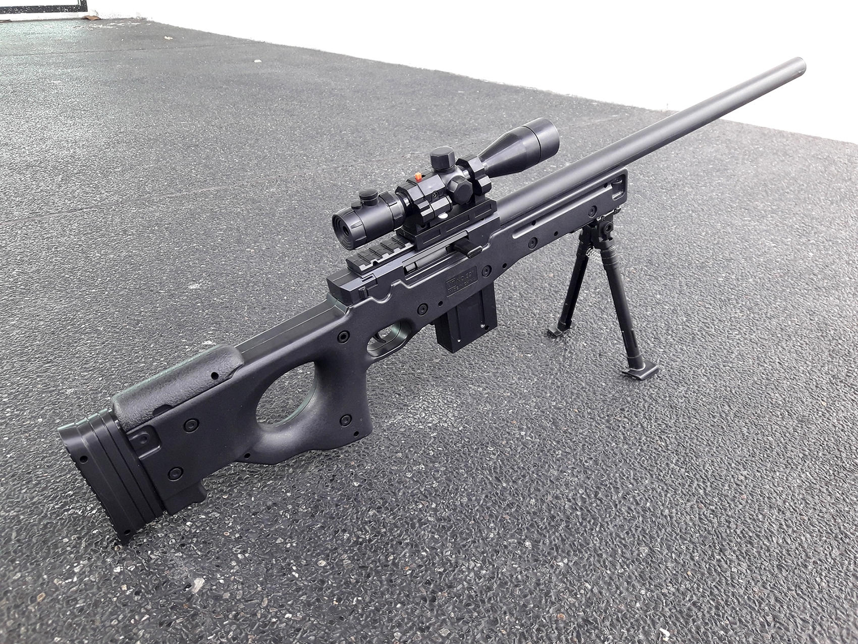 ปืนของเล่น ปืนอัดลม ปืนสไนเปอร์อัดลม ลำกล้องติดเลเซอร์ บอดี้พลาสติกแข็ง รุ่น MT.991 และ MT.991-1