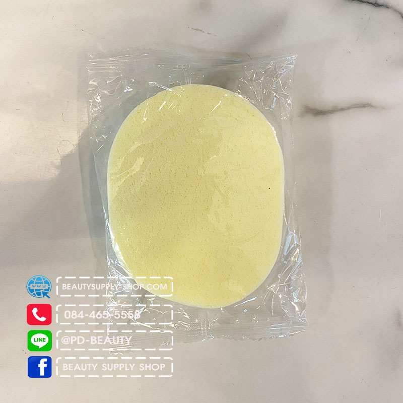 ฟองน้ำแผ่นหนา ฟองน้ำเนื้อละเอียด ฟองน้ำเช็ดผิวหน้า เนื้อนุ่มไม่บาดผิว (1แผ่น)