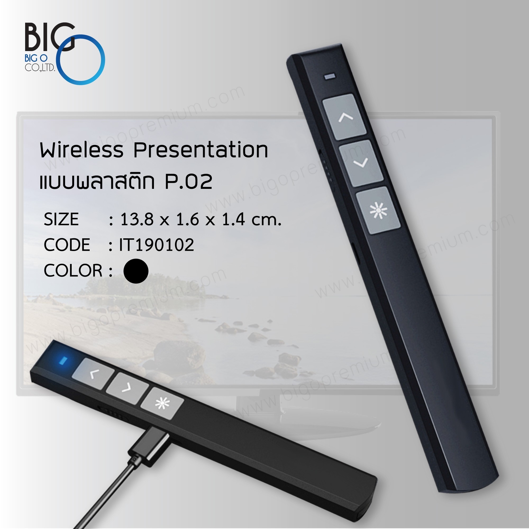 Wireless Presentation แบบพลาสติก P.02