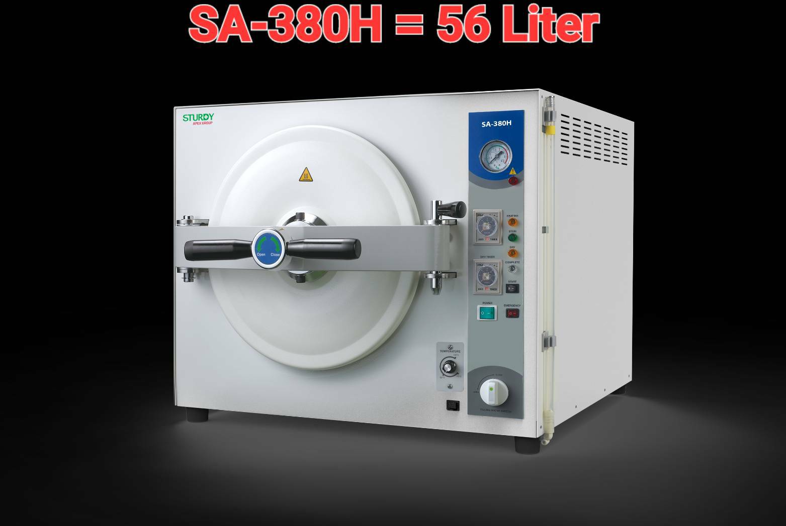 เครื่องนึ่ง (Autoclave) รุ่น SA-380H 56 ลิตร: STURDY***ราคารวม vat, ส่งฟรี***