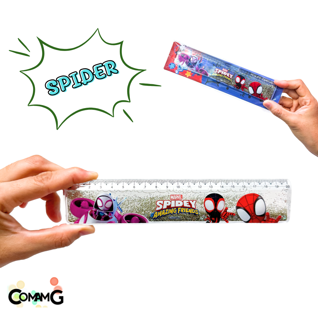 ไม้บรรทัดกากเพชร ไม้บรรทัดน้ำ ยาว20ซม ลายการ์ตูนน่ารัก ลิขสิทธิแท้