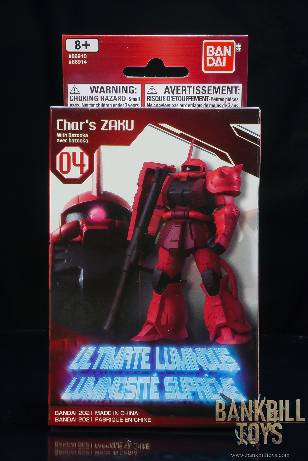 กันดั้ม Bandai America Ultimate Luminous Gundam No.04 MS-06S Char's Zaku II with Bazooka