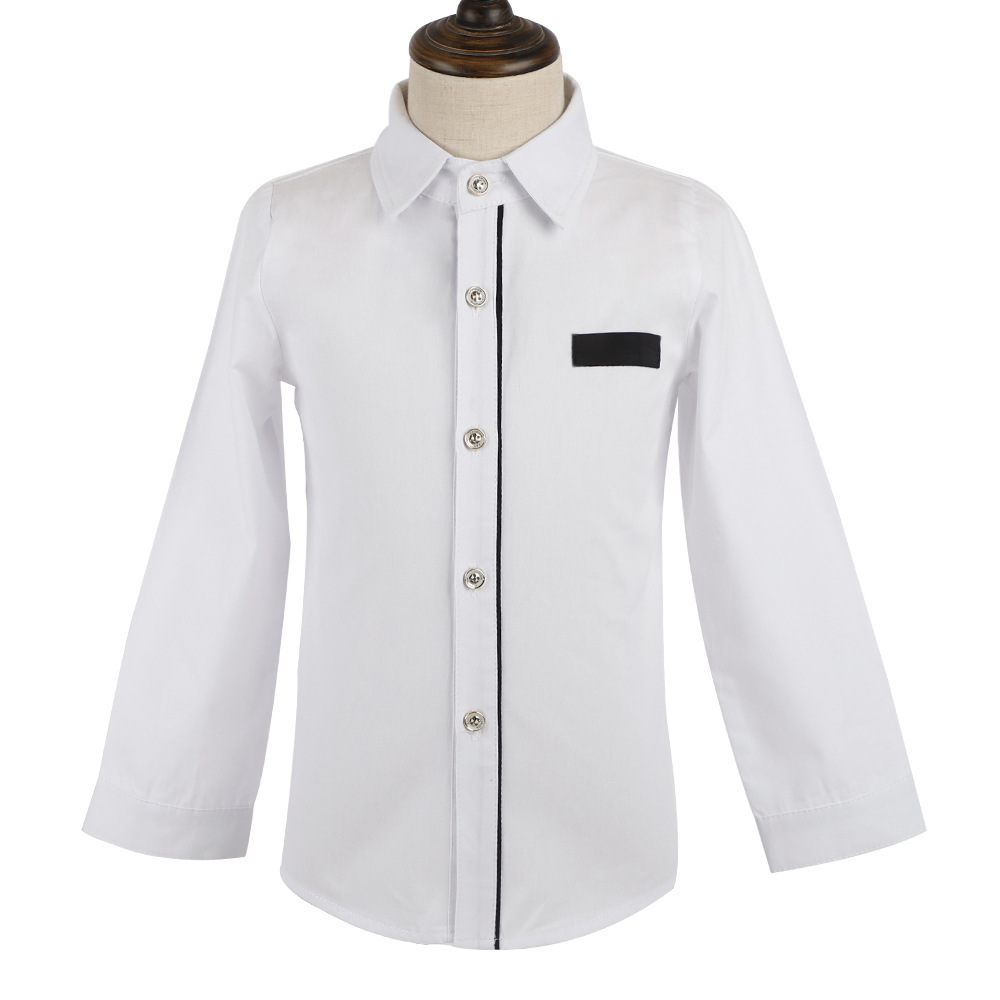 Bsh0203- Bsh-เสื้อเชิ้ตเด็กชาย แขนยาว ทรงสวยดูเท่ห์ หล่อ ดูดีทุกโอกาส เสื้อเชิ้ตเด็กชายใส่ออกงานเนื้อผ้าสวย