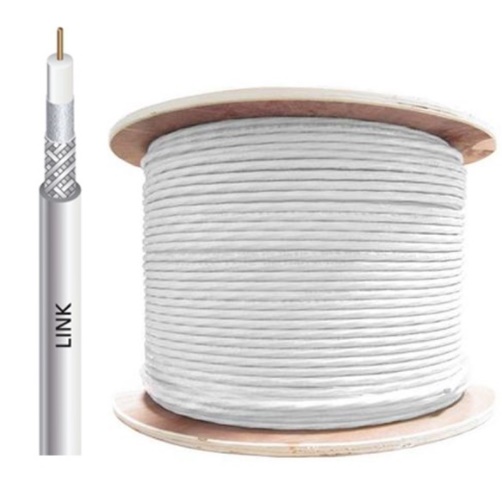 CB-0109S+WH RG 6/U Cable White Jacket, 96% Shield STANDARD+ 500m./ Ree in Box.